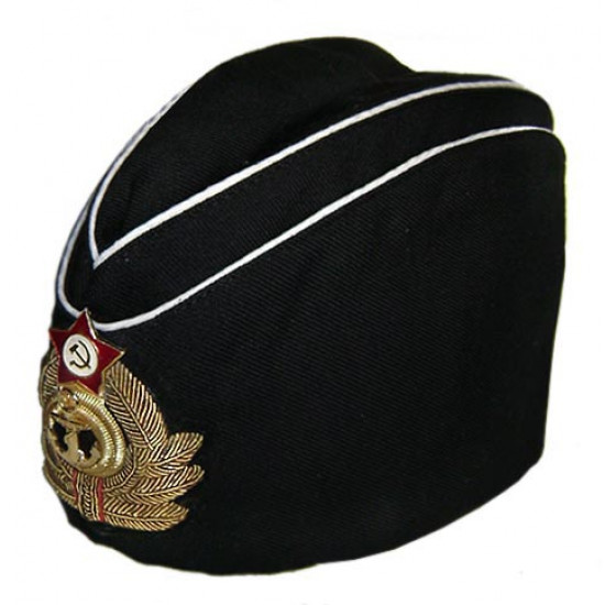 Soviet fleet   naval admiral's summer black hat pilotka