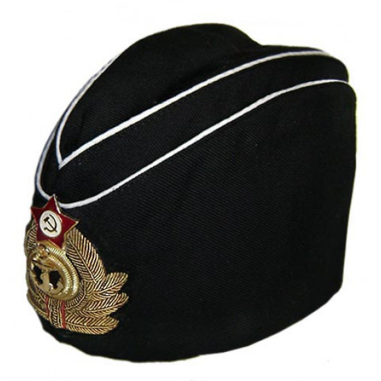 Russe de la flotte soviétique été d`amiraux naval chapeau noir pilotka