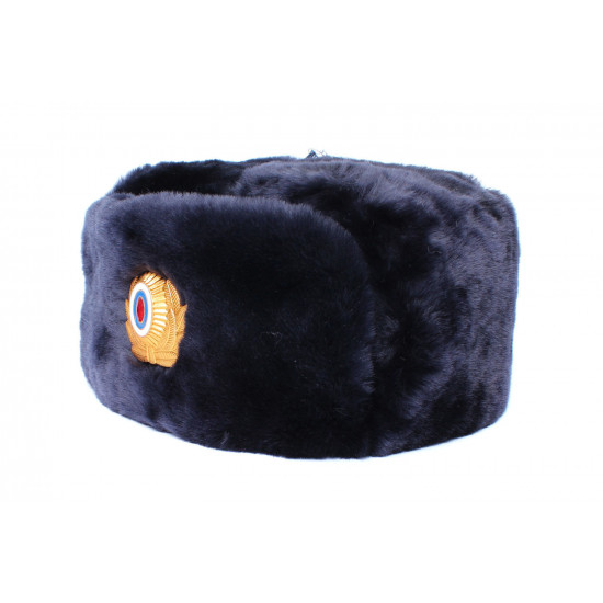 Russian police winter hat ushanka
