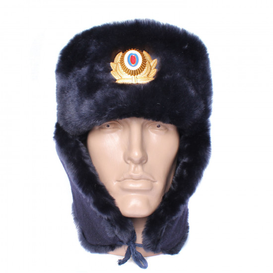 ロシア警察の冬の帽子ushanka