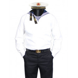 White soviet /   naval sailor parade uniform with collar White soviet /   naval sailor parade uniform with collar