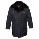   Military Air Force Winter Black Long Jacket with fur 54-3