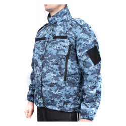 Tactical camo jacket with hood Blue pixel jacket Tactical camo jacket with hood Blue pixel jacket