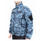 Tactical camo jacket with hood Blue pixel jacket