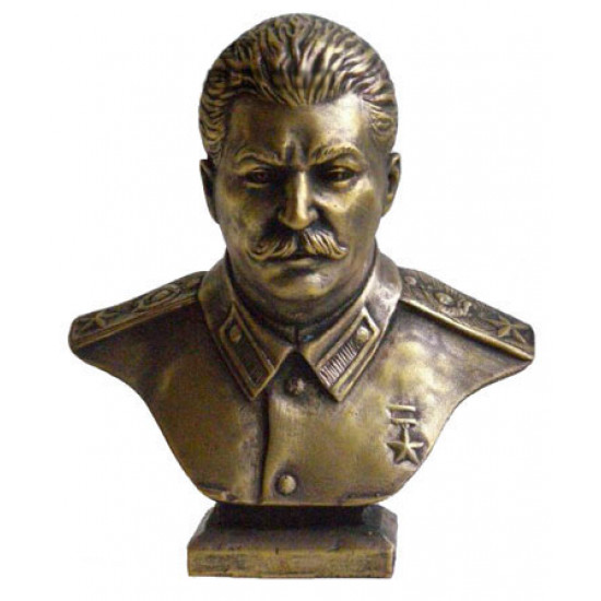   bronze soviet bust of stalin