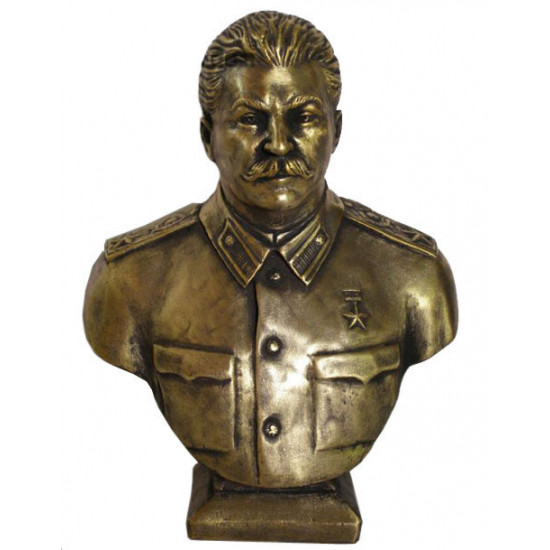 Haut buste soviétique de bronze russe de joseph stalin