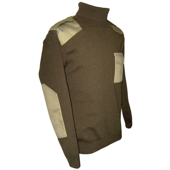 Warm tactical sweater Woolen Winter jacket Turtleneck Khaki sweater