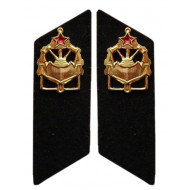 Militares soviéticos / etiquetas del cuello de tropas del ingeniero de ejército rusas
