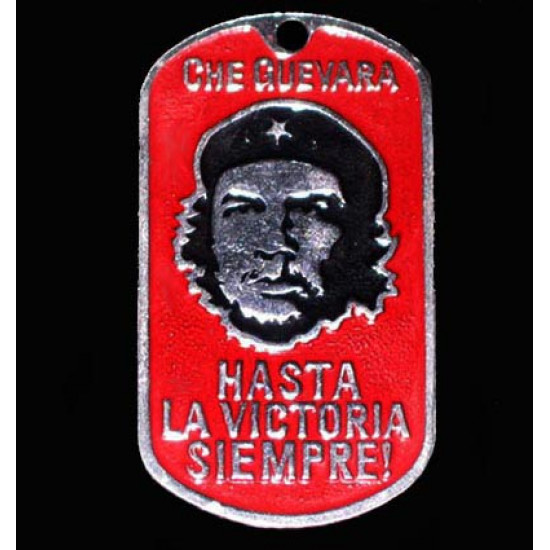 El che guevara etiqueta metálica tiene a la victoria siempre