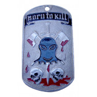 military metal dog tag "born to kill"    military metal dog tag "born to kill"