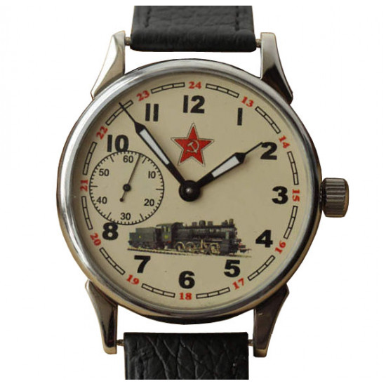 ロシアメンズ機械式時計 "ロコモティブ"腕時計
