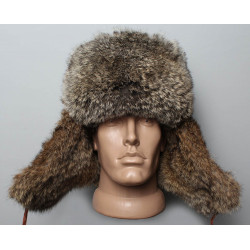 Soviet / original soft fluffy rabbit fur winter hat ushanka brown Soviet / original soft fluffy rabbit fur winter hat ushanka brown