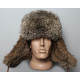 Soviétique / chapeau d`hiver de fourrure de lapin en peluche doux original russe ushanka marron