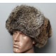 Soviet / original soft fluffy rabbit fur winter hat ushanka brown