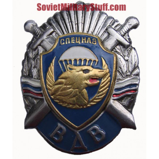 Russia vdv division spetsnaz metal badge swat swords