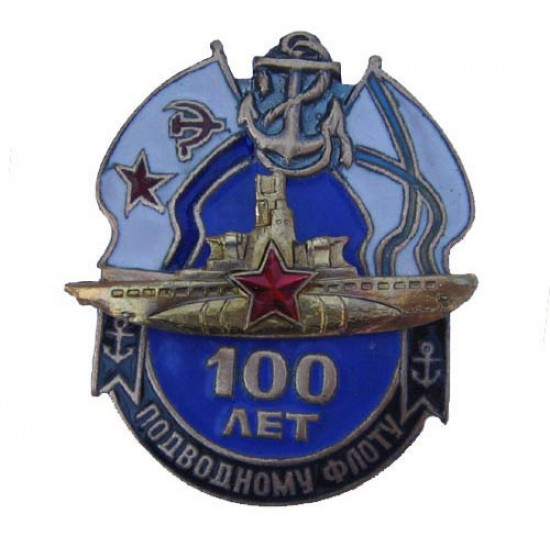 Soviet naval badge 100 years of underwater fleet navy