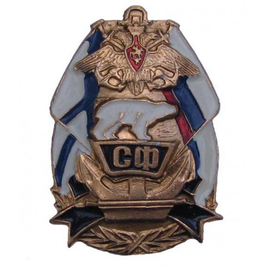 Badge bleu marine russe au nord flotte prix d`ancrage naval
