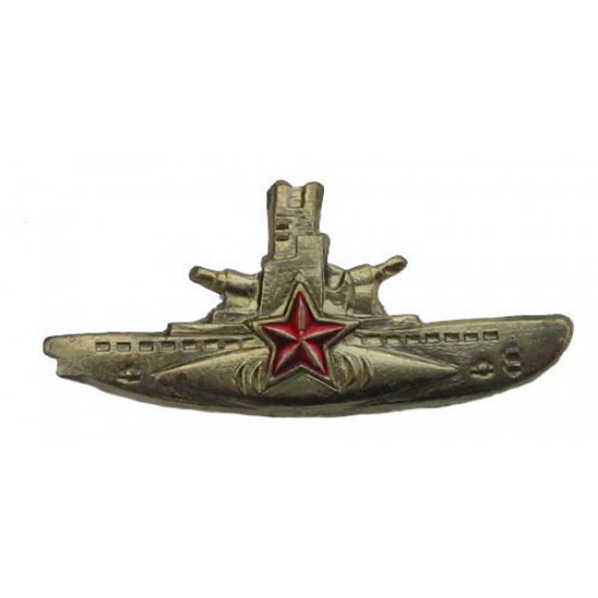 Soviet golden submarine commander badge navy ussr fleet