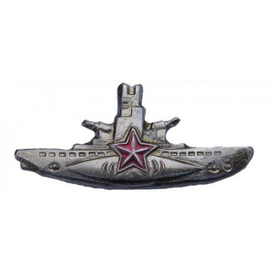 Ussr silver submarine commander badge navy fleet
