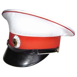 Ussr /   army white guard visor hat alekseev equestrian regiment Ussr /   army white guard visor hat alekseev equestrian regiment