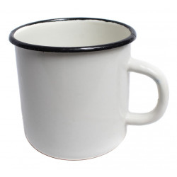 Enamel mug   white Soviet Union enamel cup Enamel mug   white Soviet Union enamel cup