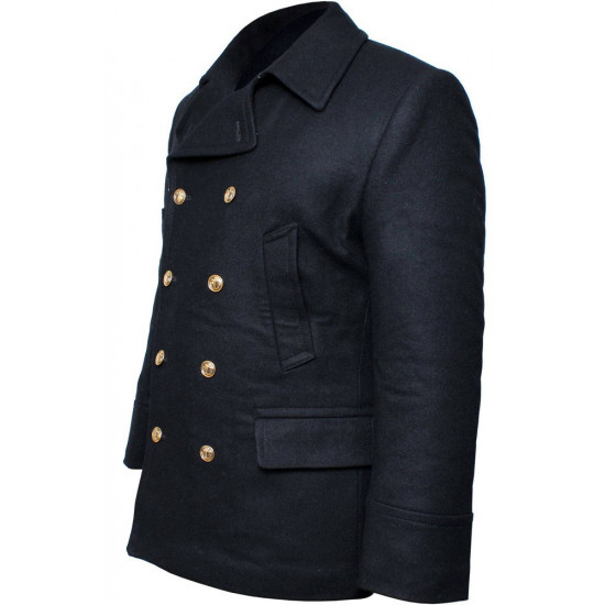 Russian fleet sailors navy winter black jacket