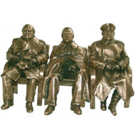 "the big three" conference bronze of roosevelt, churchill & stalin "the big three" conference bronze of roosevelt, churchill & stalin