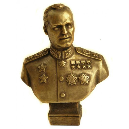   bronze soviet bust of marshall zhukov