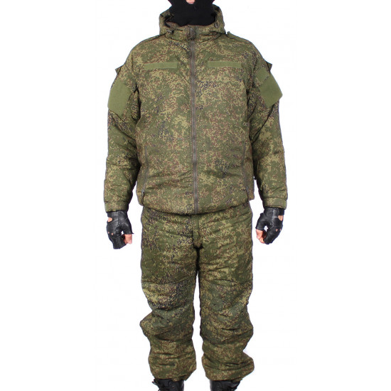 Russian tactical warm winter airsoft uniform "vkbo" pixel camo