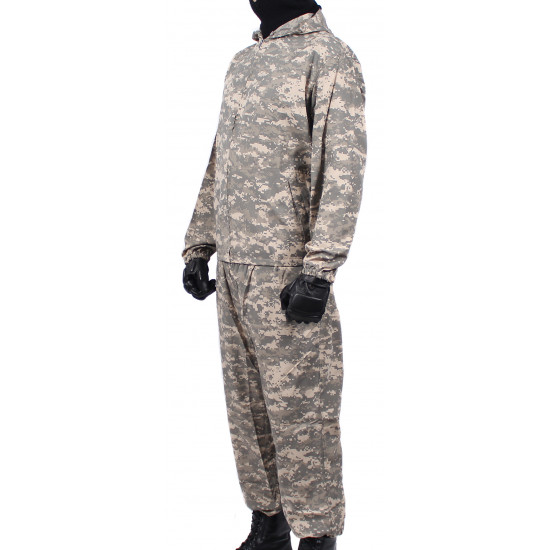 Airsoft "klm" sniper tactical camo uniform on zipper "pixel desert" pattern