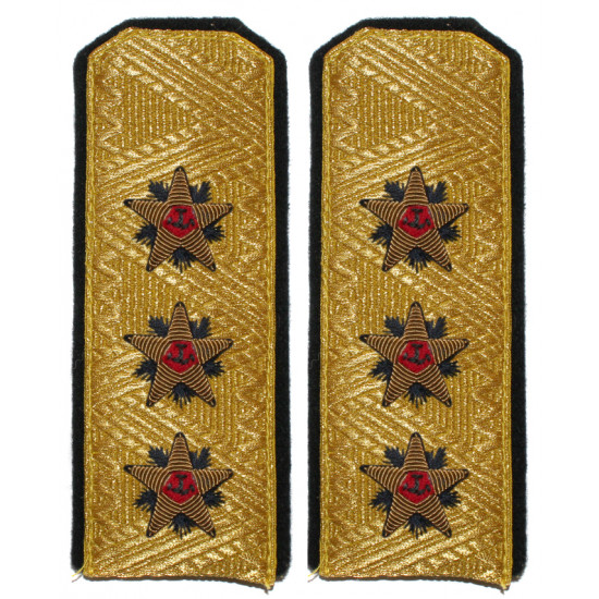 Parade shoulder boards of soviet navy admiral