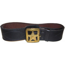 / soviet army military officer leather belt with star   / soviet army military officer leather belt with star