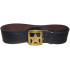   / soviet army military officer leather belt with star