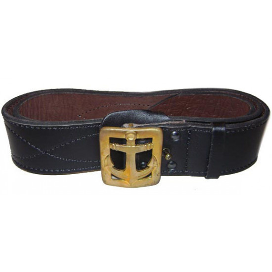 Russe / ceinture de cuir d`officier navale militaire militaire soviétique