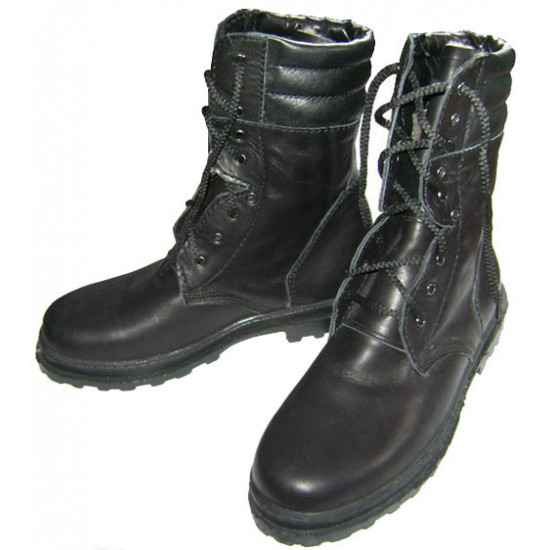 Bottes en cuir d'hiver chaudes Airsoft russes avec fourrure