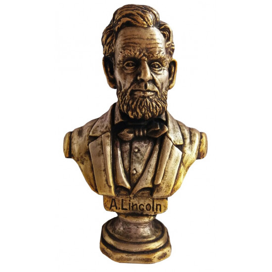 Bronze bust of the 16th president of the United States Abraham Lincoln