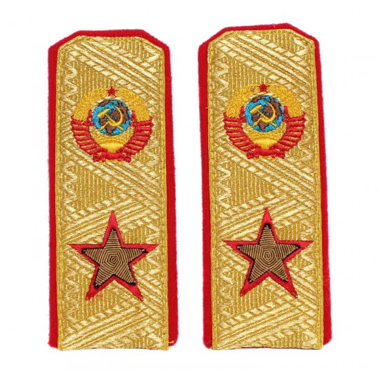 URSS broderie Stalin Planches d'épaule de maréchal soviétique