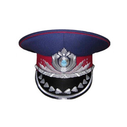 MVS Polizeimütze Blaue Militärvisierkappe der ukrainischen Generäle MVS Polizeimütze Blaue Militärvisierkappe der ukrainischen Generäle