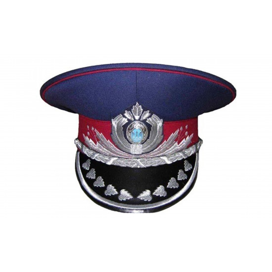 MVS Polizeimütze Blaue Militärvisierkappe der ukrainischen Generäle