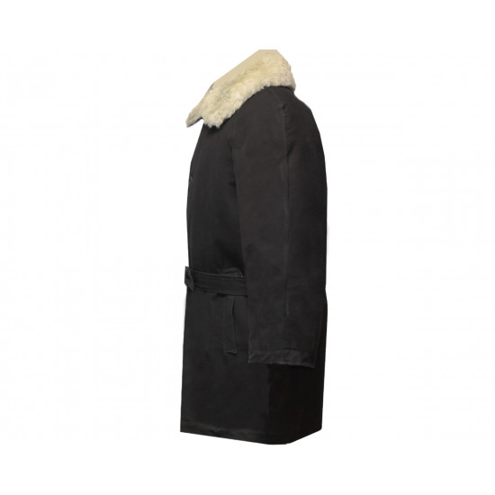 USSR warm Officers Military Black Winter Overcoat USSR warm Officers Military Black Winter Overcoat