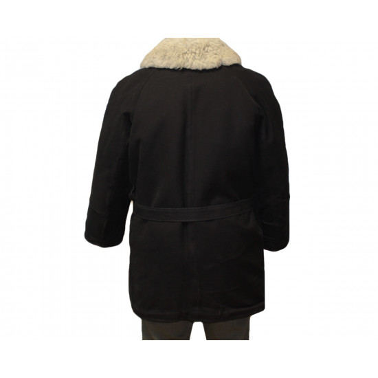 USSR warm Officers Military Black Winter Overcoat USSR warm Officers Military Black Winter Overcoat
