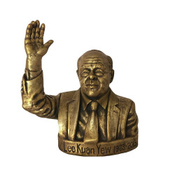 Buste en bronze du premier Premier ministre de Singapour, Lee Kuan Yew Buste en bronze du premier Premier ministre de Singapour, Lee Kuan Yew