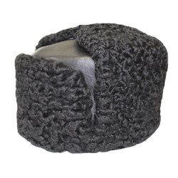 Leather Ushanka   army Naval Fleet Black  Fur winter hat Leather Ushanka   army Naval Fleet Black  Fur winter hat