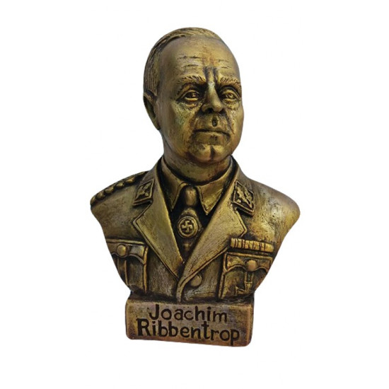 Bronze bust of Minister of Germany Ulrich von Ribbentrop