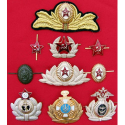 10 MILITARY Hat BADGES from Soviet Union Sodiers and Naval Fleet Insignia 10 MILITARY Hat BADGES from Soviet Union Sodiers and Naval Fleet Insignia