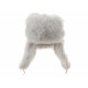 Conejo ruso de piel de invierno soviético esponjoso blanco ushanka sombrero Ushanka está hecha de piel genuina