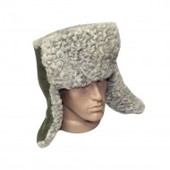 Sowjetische graue Uschanka russische warme Winter echte Pelzmütze Sowjetische graue Uschanka russische warme Winter echte Pelzmütze