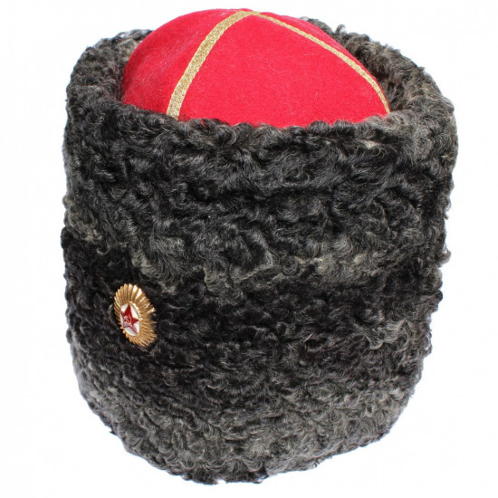 Red Army Soviet hat Soviet Papakha with Astrakhan fur for USSR Generals