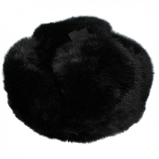 Soviet Warm Winter Ushanka   genuine rabbit fur hat with ear flaps