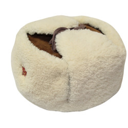 Soviet   white fur ushanka military officer rkka earflaps hat Soviet   white fur ushanka military officer rkka earflaps hat